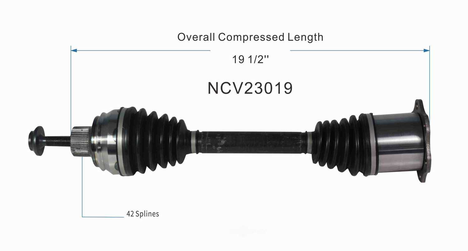 GSP NORTH AMERICA INC. - New CV Axle (Front) - AD8 NCV23019