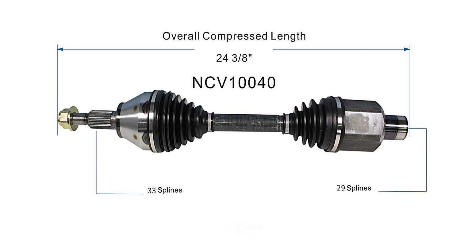 GSP NORTH AMERICA INC. - New CV Axle - AD8 NCV10040
