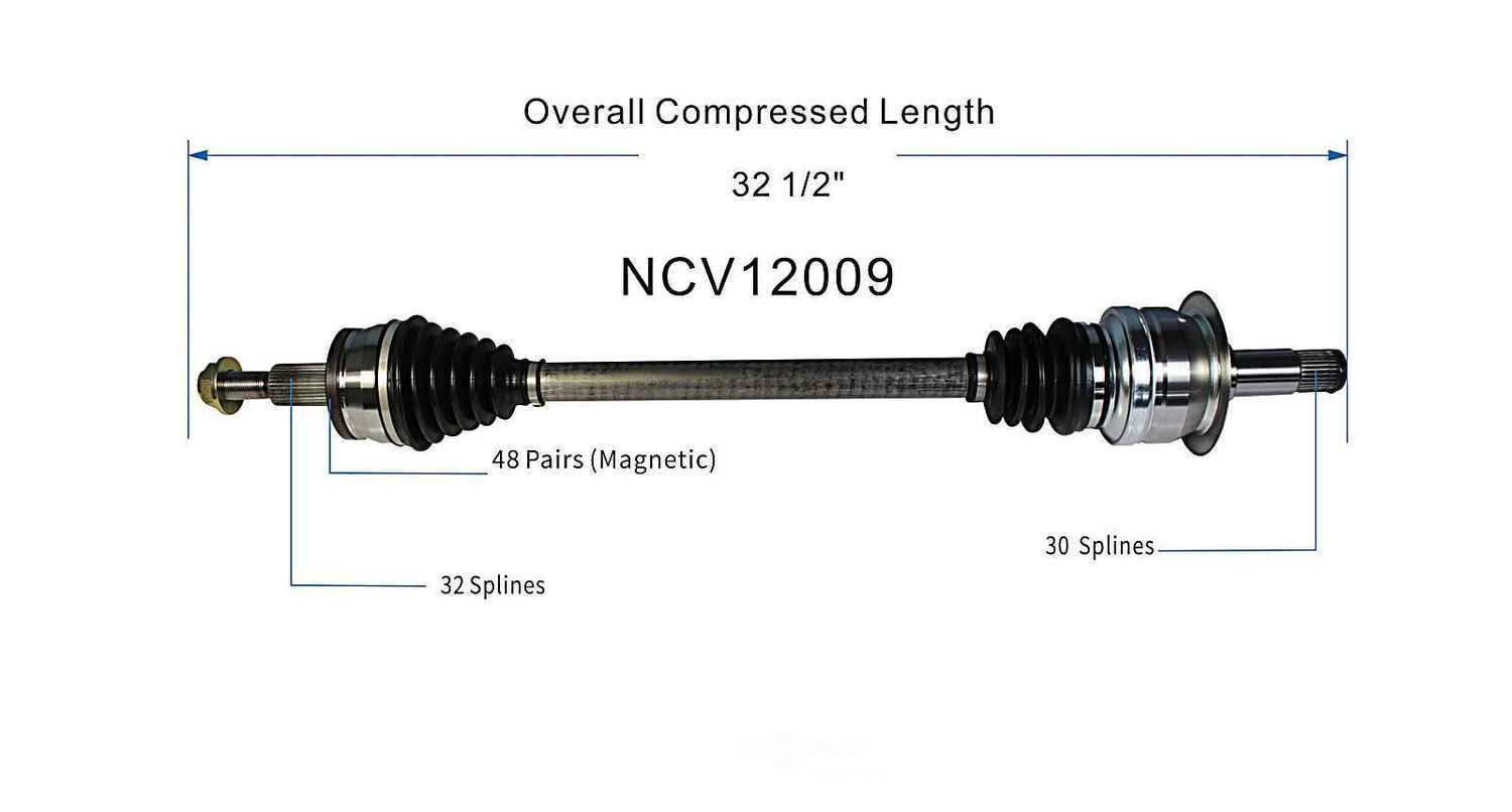 GSP NORTH AMERICA INC. - New CV Axle - AD8 - ncv12009