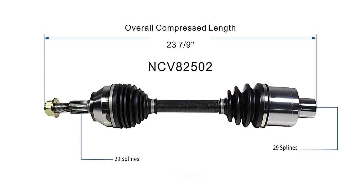 GSP NORTH AMERICA INC. - New CV Axle - AD8 NCV82502