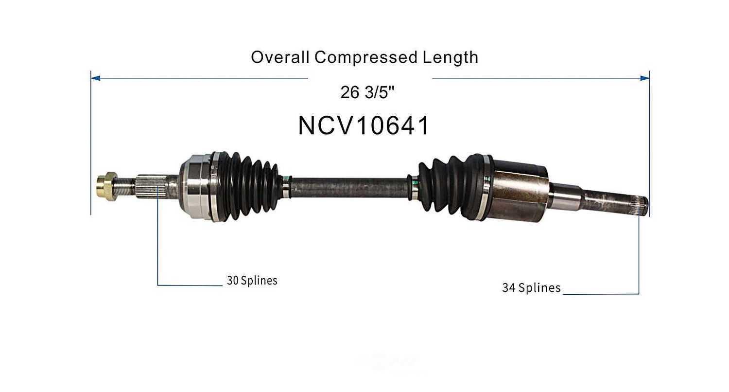 GSP NORTH AMERICA INC. - New CV Axle (Front Left) - AD8 NCV10641