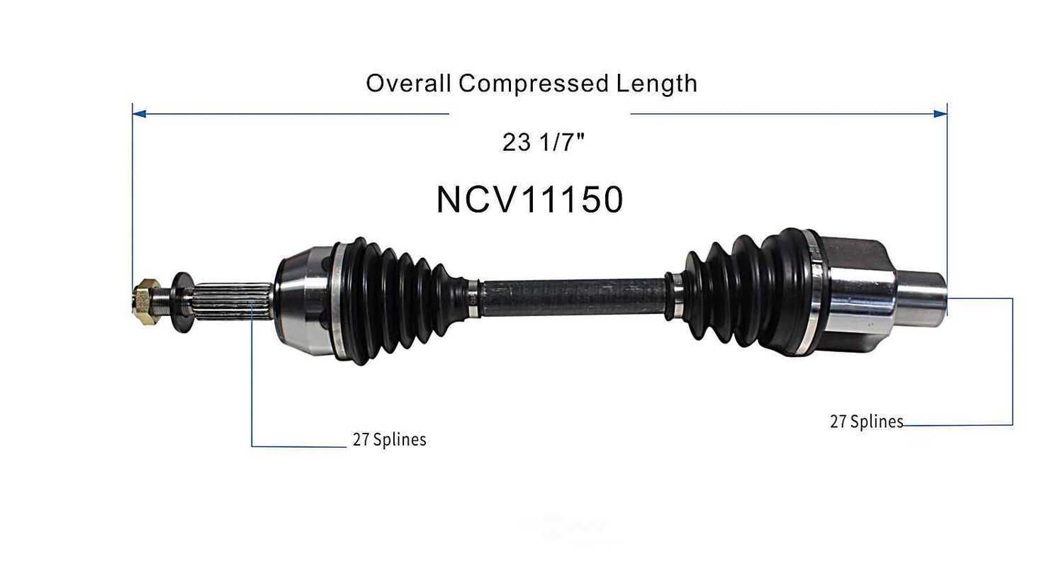 GSP NORTH AMERICA INC. - New CV Axle - AD8 NCV11150