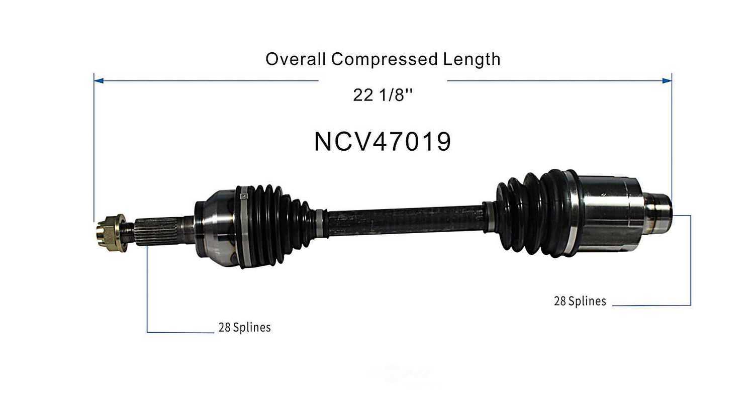 GSP NORTH AMERICA INC. - New CV Axle - AD8 - ncv47019