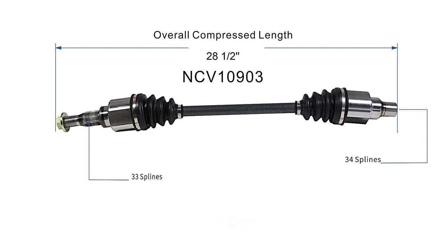 GSP NORTH AMERICA INC. - New CV Axle - AD8 NCV10903