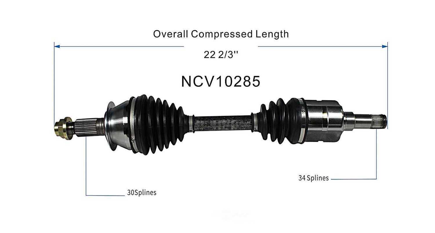 GSP NORTH AMERICA INC. - New CV Axle - AD8 - ncv10285