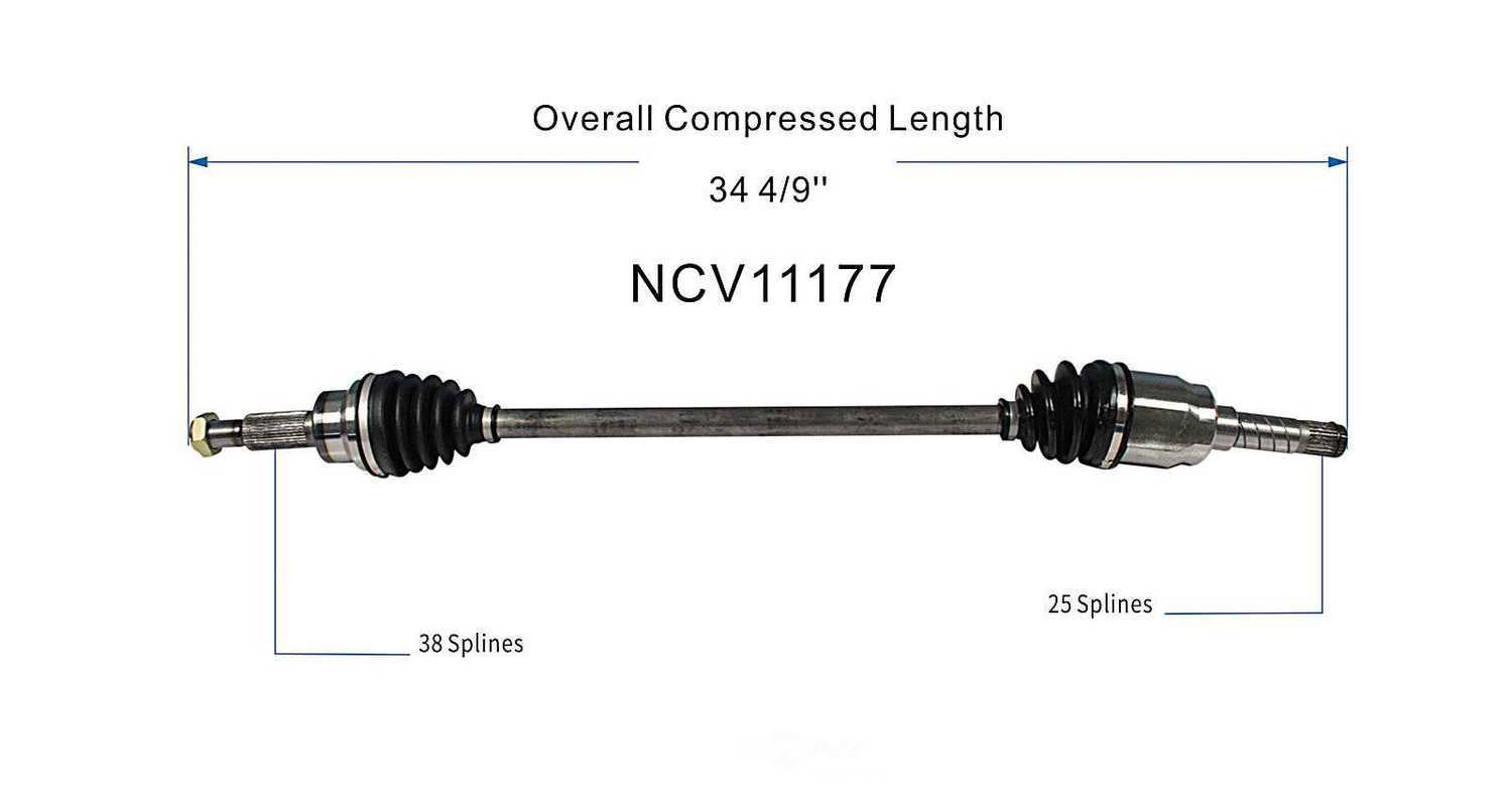GSP NORTH AMERICA INC. - New CV Axle - AD8 - ncv11177