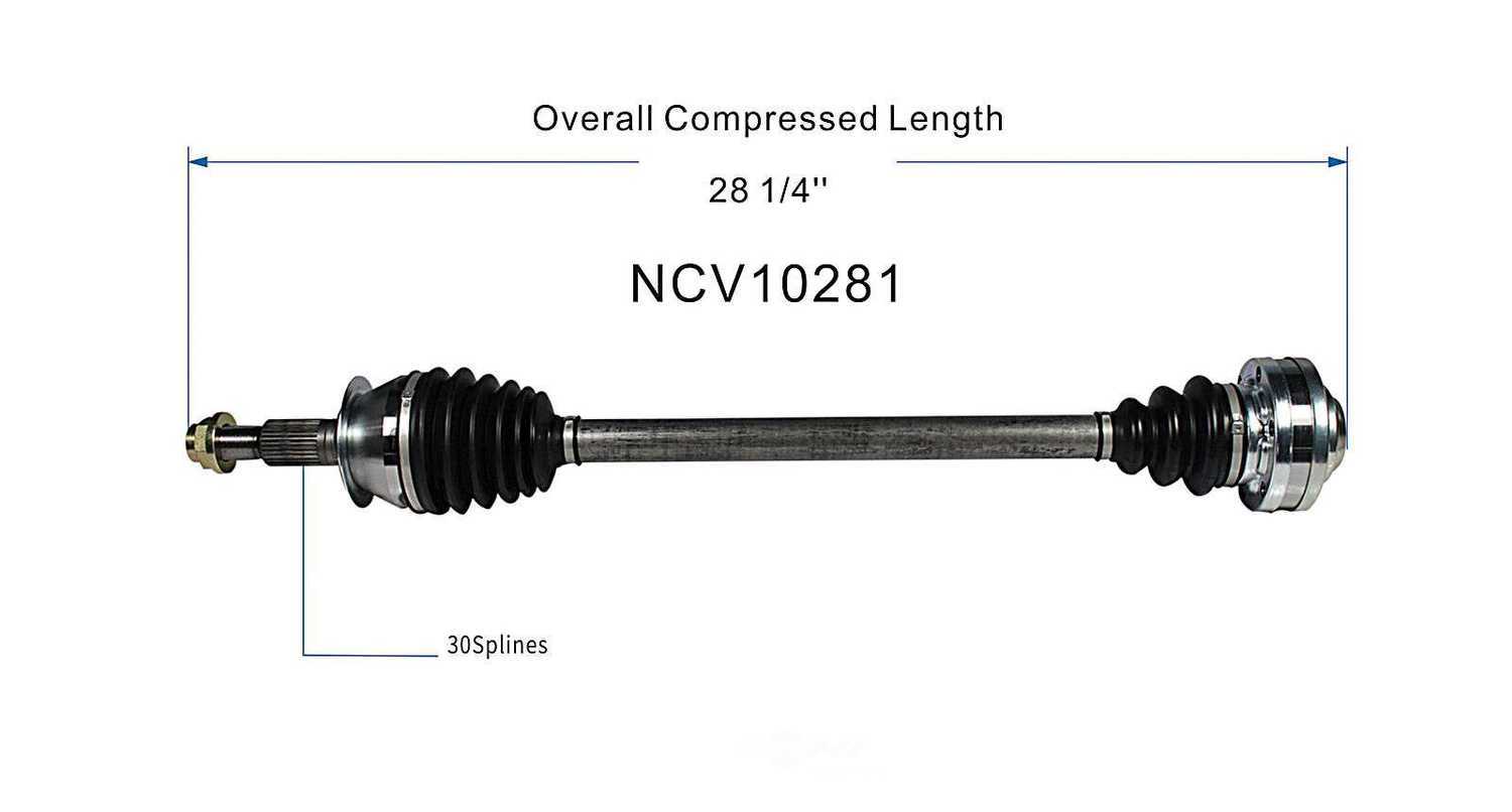 GSP NORTH AMERICA INC. - New CV Axle - AD8 - ncv10281