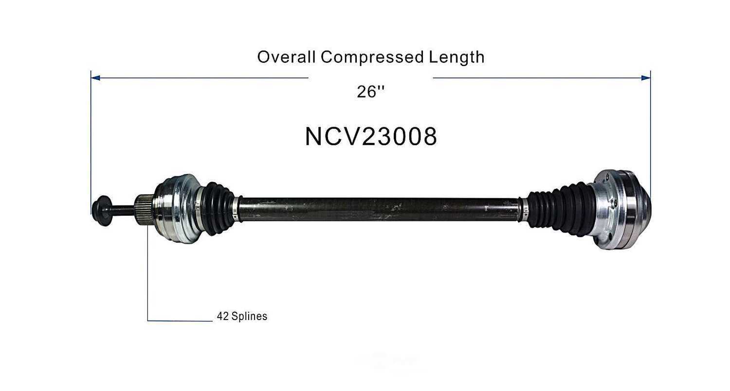 GSP NORTH AMERICA INC. - New CV Axle (Rear) - AD8 NCV23008