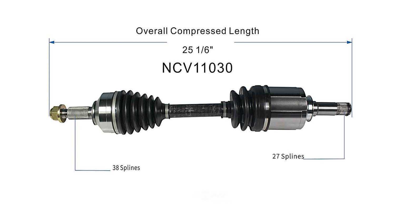 GSP NORTH AMERICA INC. - New CV Axle - AD8 NCV11030
