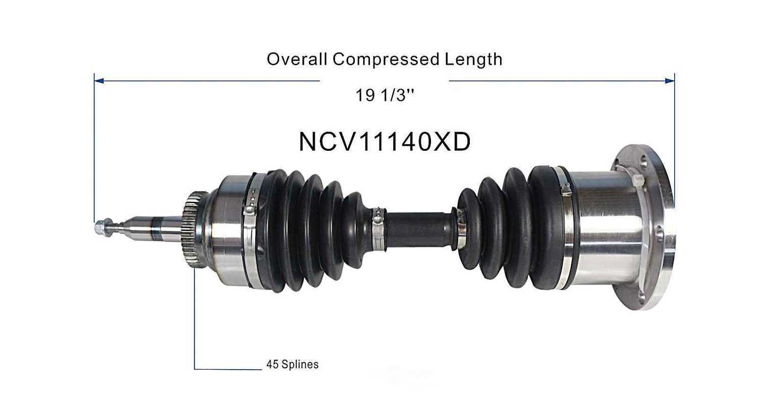GSP NORTH AMERICA INC. - New Xtreme Duty CV Axle - AD8 NCV11140XD