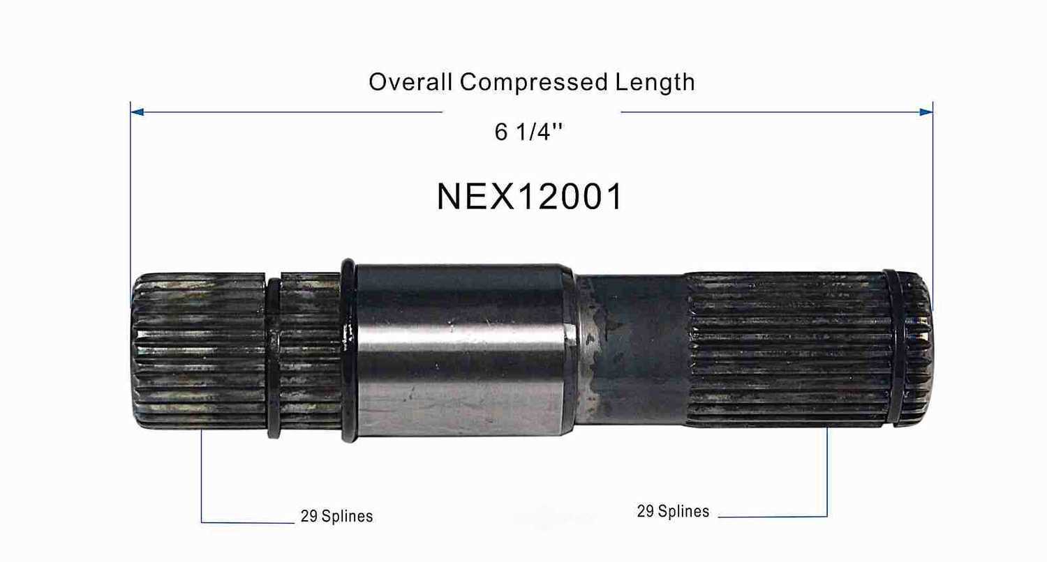 GSP NORTH AMERICA INC. - New Intermediate Shaft (Front Left) - AD8 NEX12001