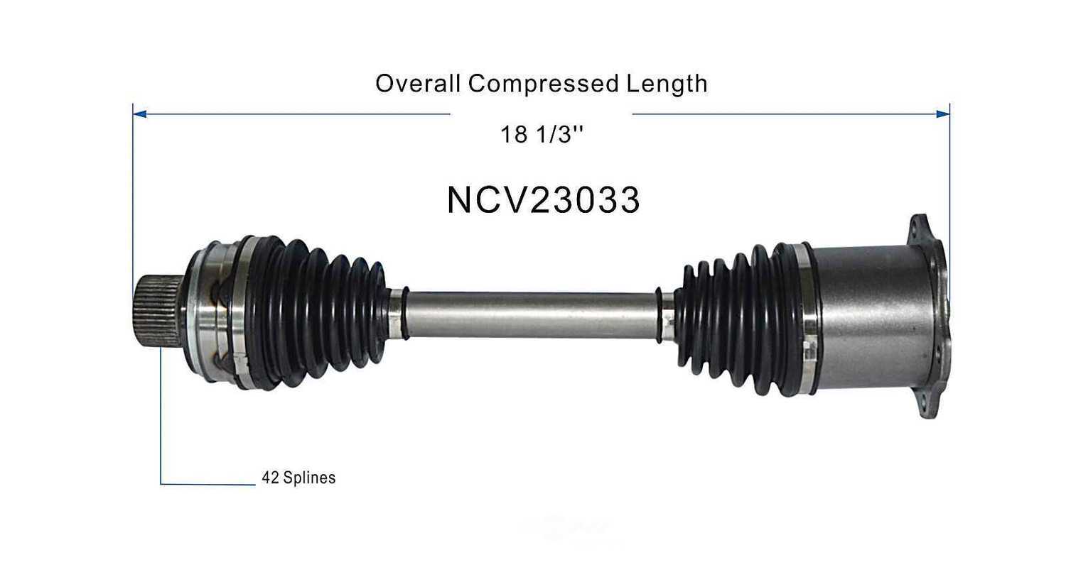 GSP NORTH AMERICA INC. - New CV Axle - AD8 - ncv23033