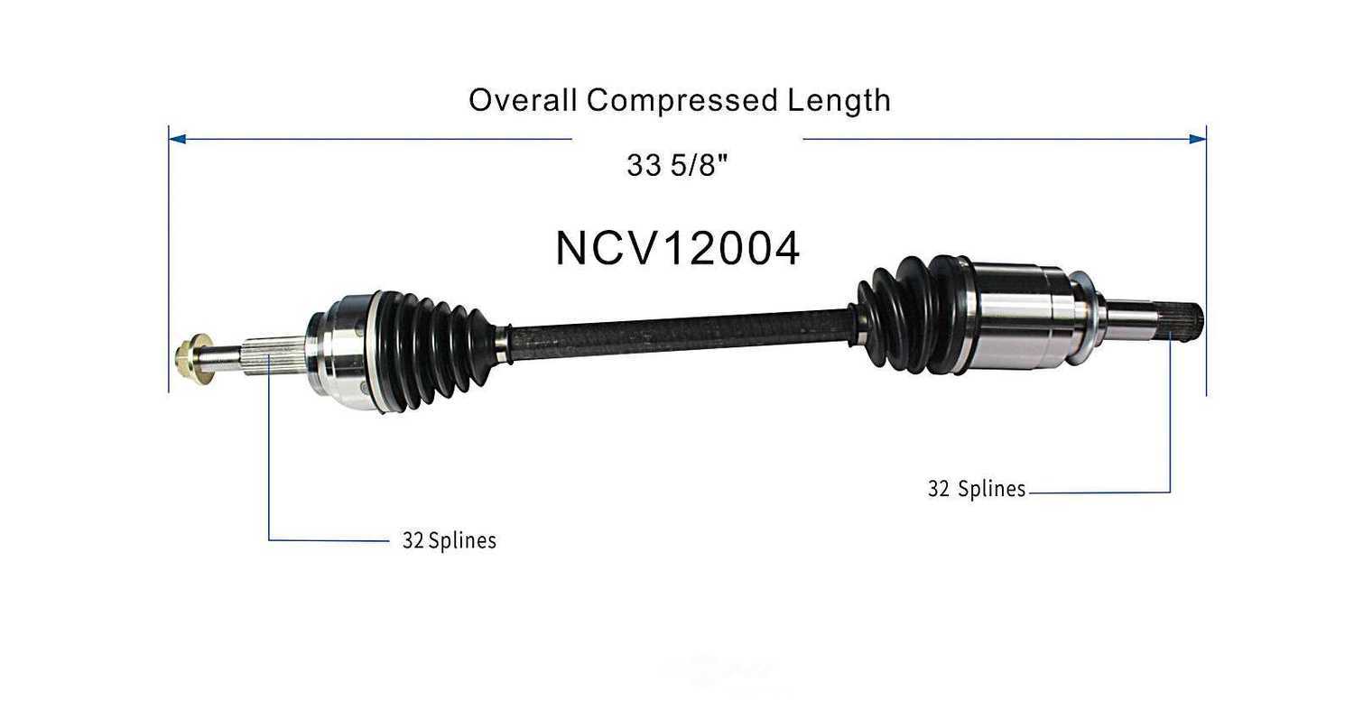 GSP NORTH AMERICA INC. - New CV Axle (Rear) - AD8 NCV12004