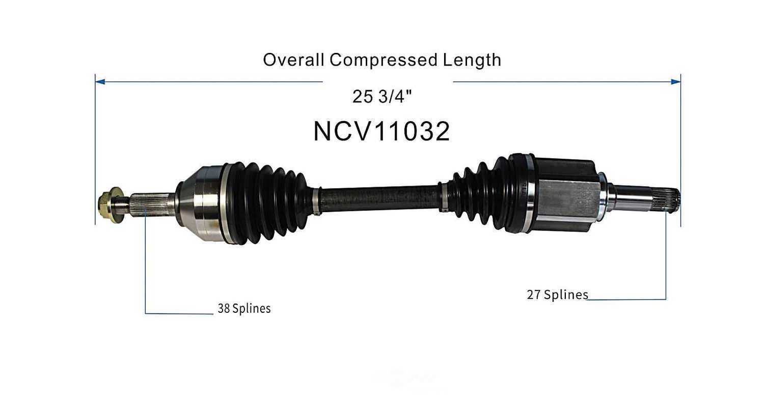 GSP NORTH AMERICA INC. - New CV Axle - AD8 NCV11032
