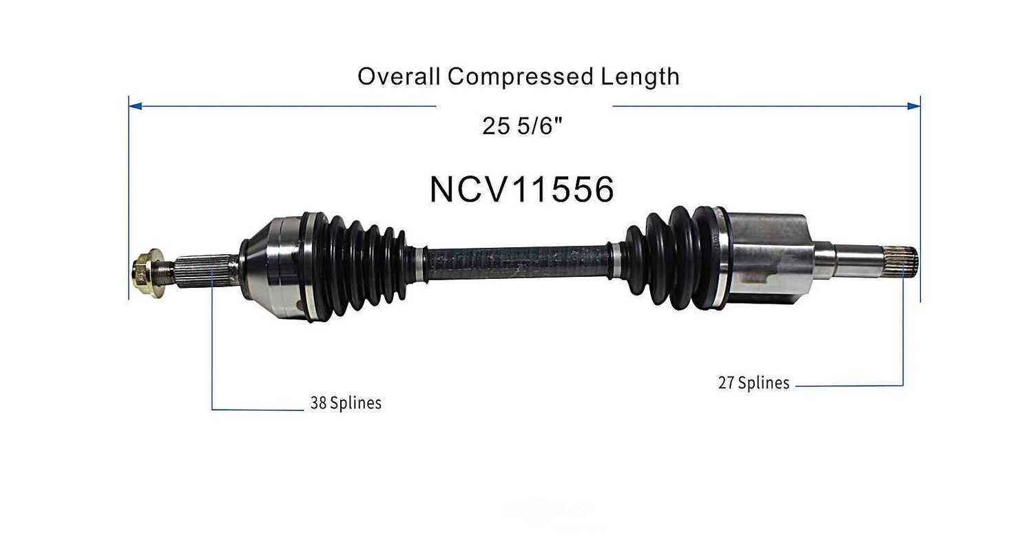 GSP NORTH AMERICA INC. - New CV Axle - AD8 NCV11556