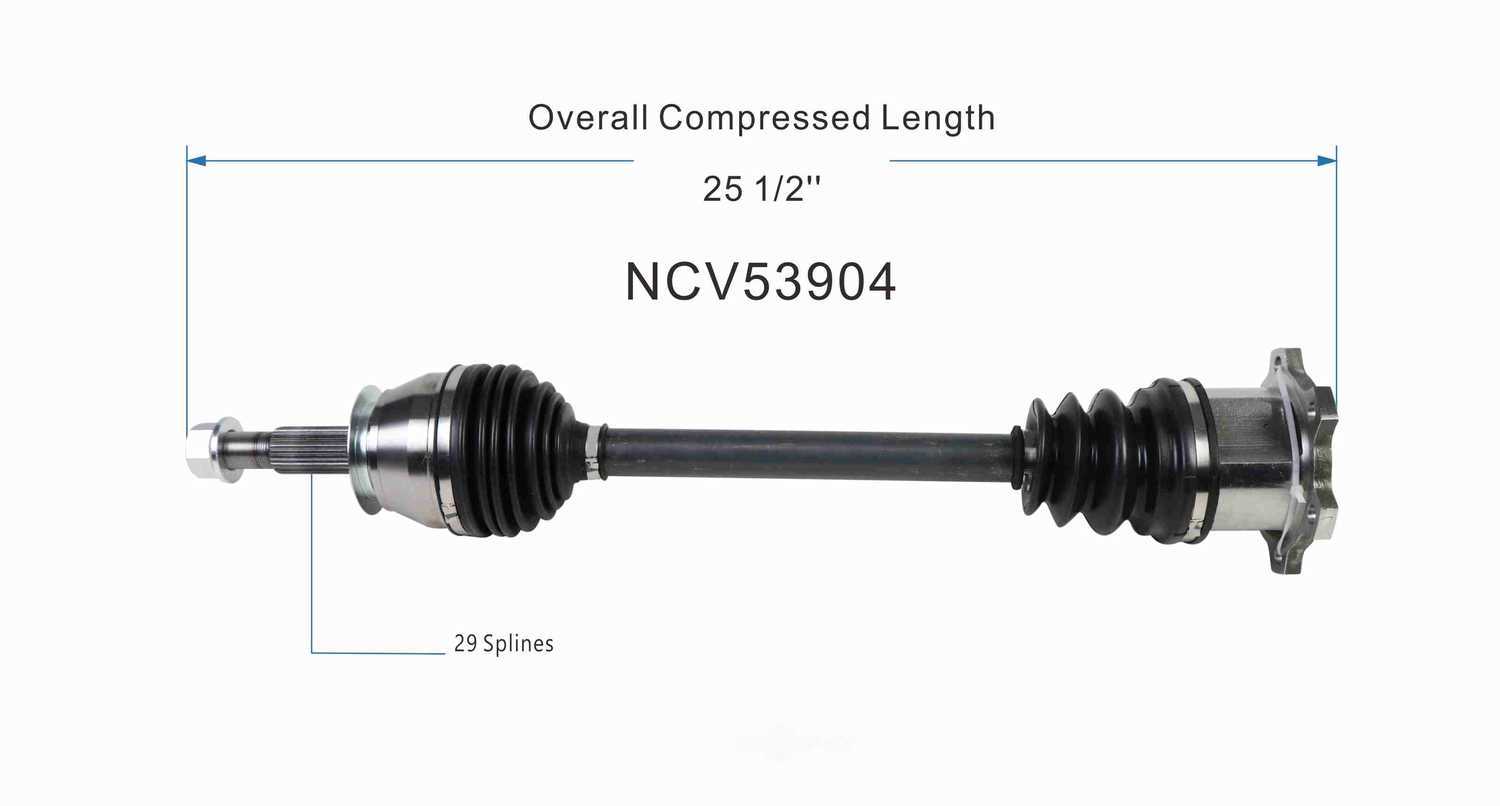 GSP NORTH AMERICA INC. - New CV Axle - AD8 NCV53904