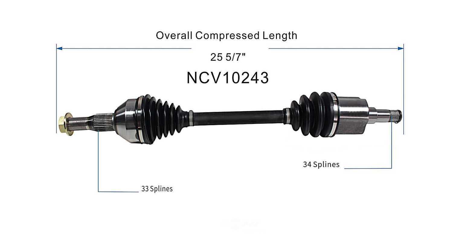 GSP NORTH AMERICA INC. - New CV Axle - AD8 NCV10243