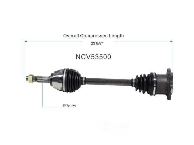 GSP NORTH AMERICA INC. - New CV Axle - AD8 NCV53500