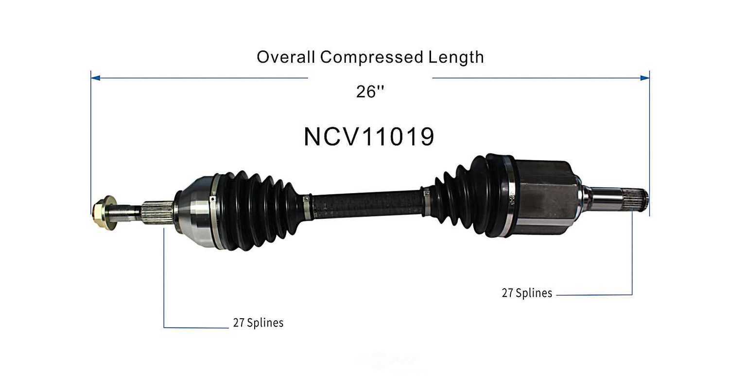 GSP NORTH AMERICA INC. - New CV Axle - AD8 NCV11019