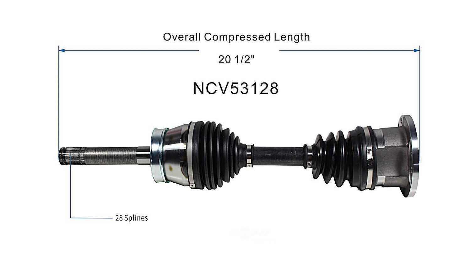 GSP NORTH AMERICA INC. - New CV Axle (Front) - AD8 NCV53128