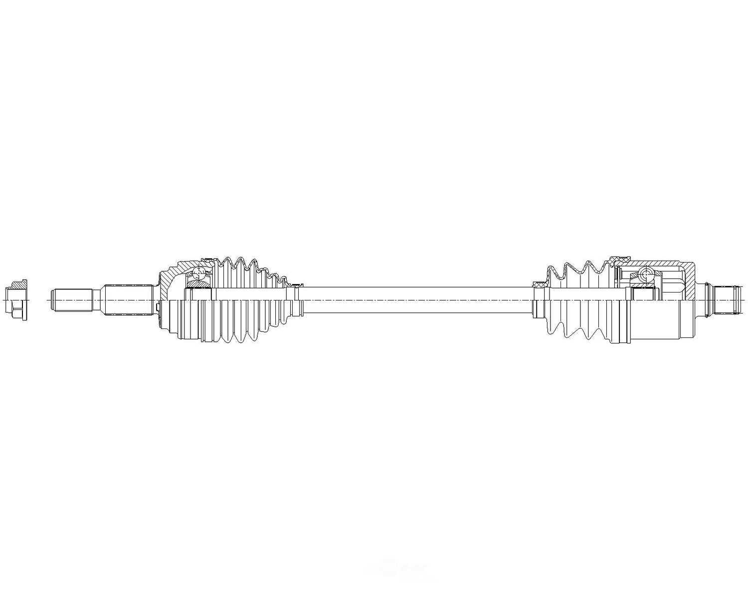 GSP NORTH AMERICA INC. - New CV Axle - AD8 - ncv11264