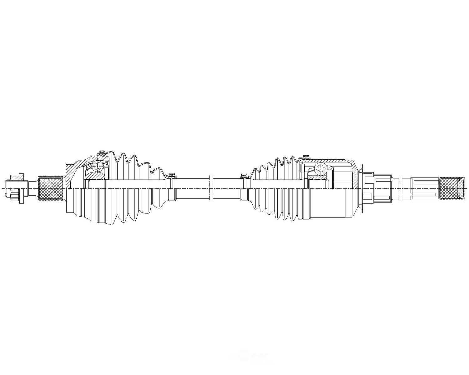 GSP NORTH AMERICA INC. - New Performance Revolution CV Axle (Front Right) - AD8 PR48046