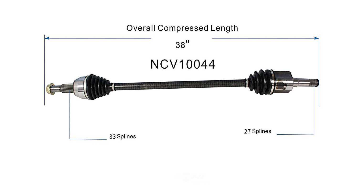 GSP NORTH AMERICA INC. - New CV Axle - AD8 NCV10044
