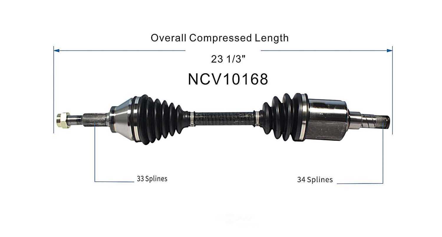 GSP NORTH AMERICA INC. - New CV Axle - AD8 NCV10168