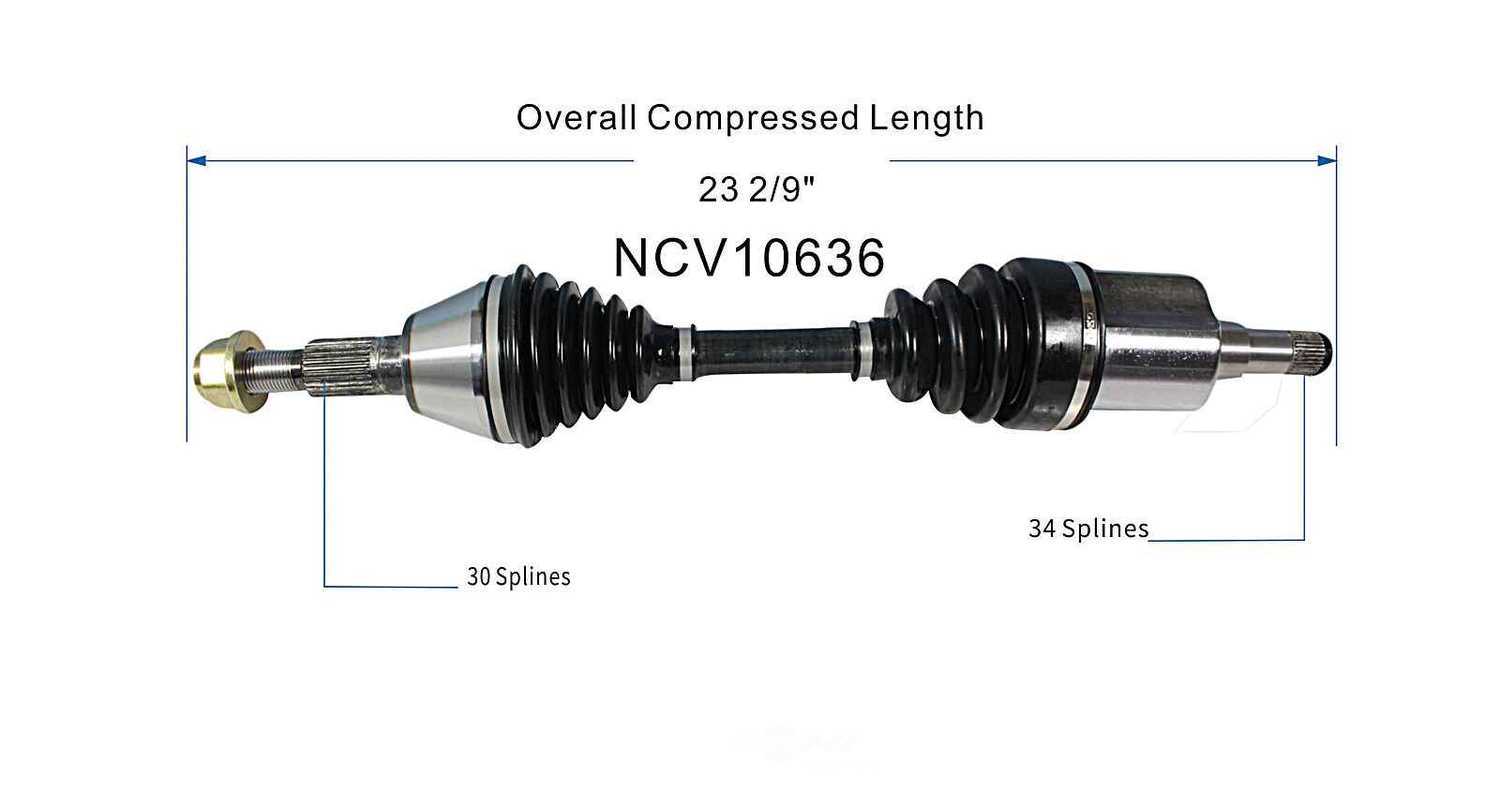 GSP NORTH AMERICA INC. - New CV Axle - AD8 NCV10636