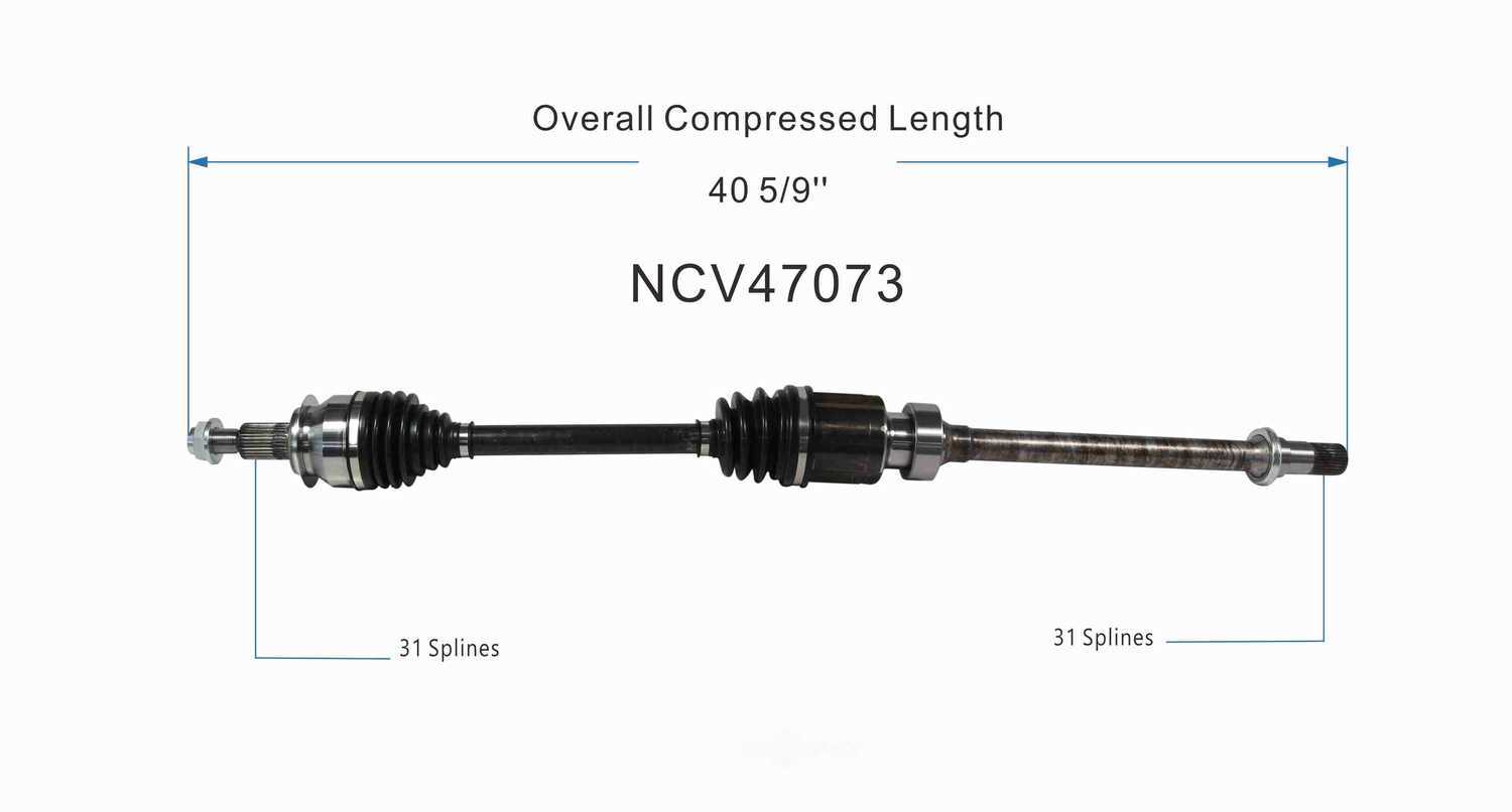 GSP NORTH AMERICA INC. - GSP CV Axle - AD8 NCV47073
