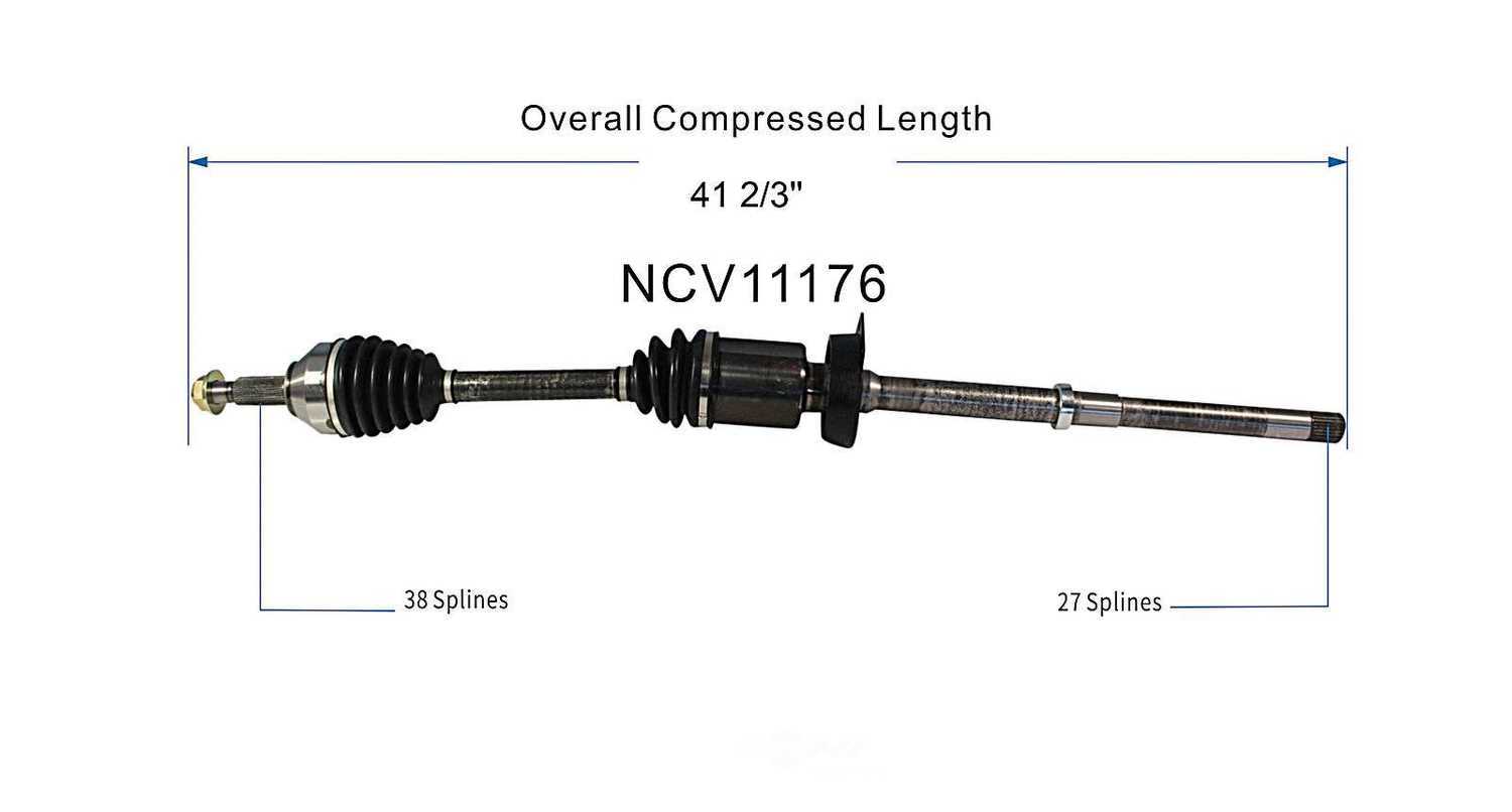GSP NORTH AMERICA INC. - New CV Axle - AD8 NCV11176