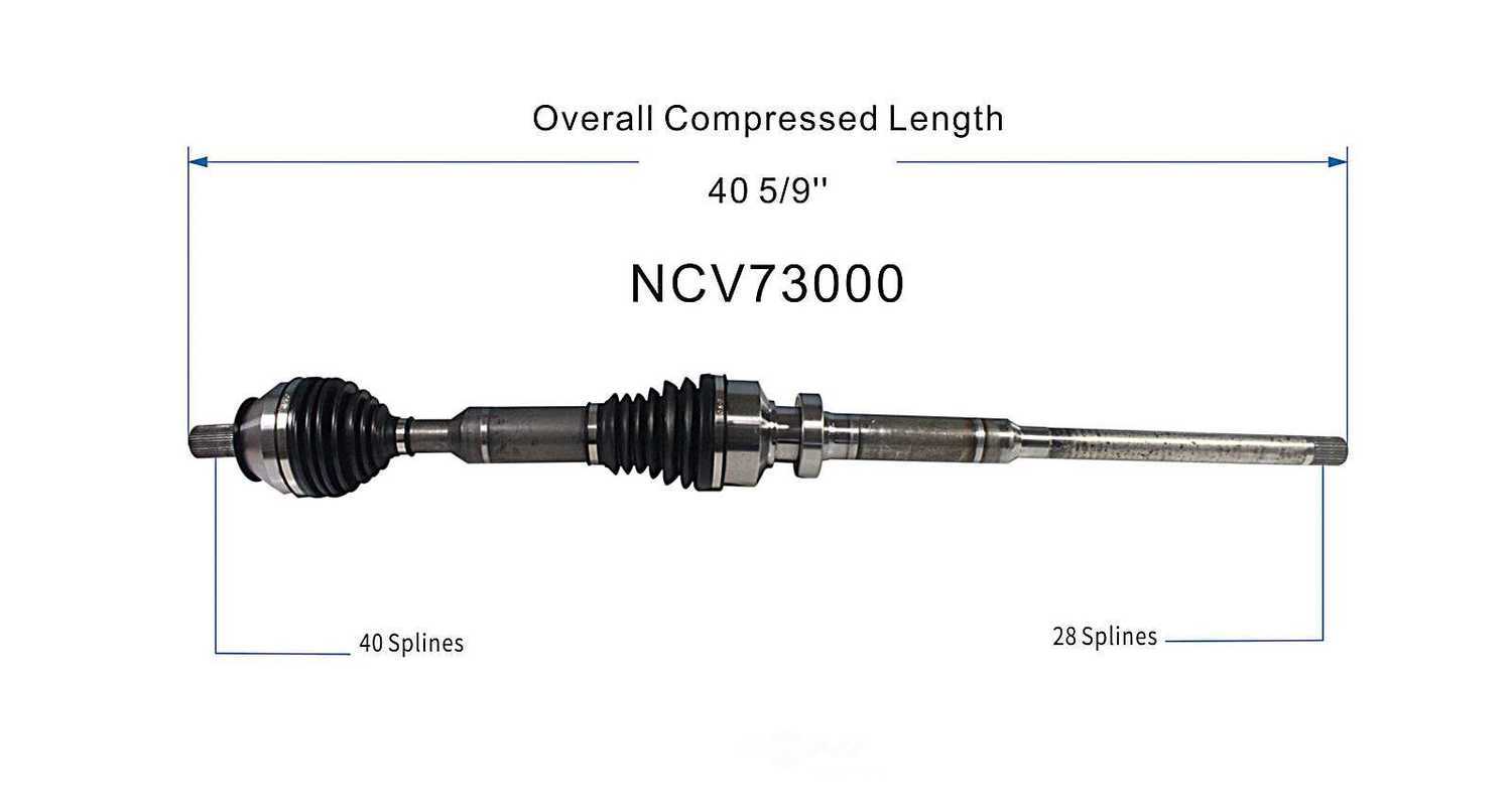 GSP NORTH AMERICA INC. - New CV Axle - AD8 NCV73000