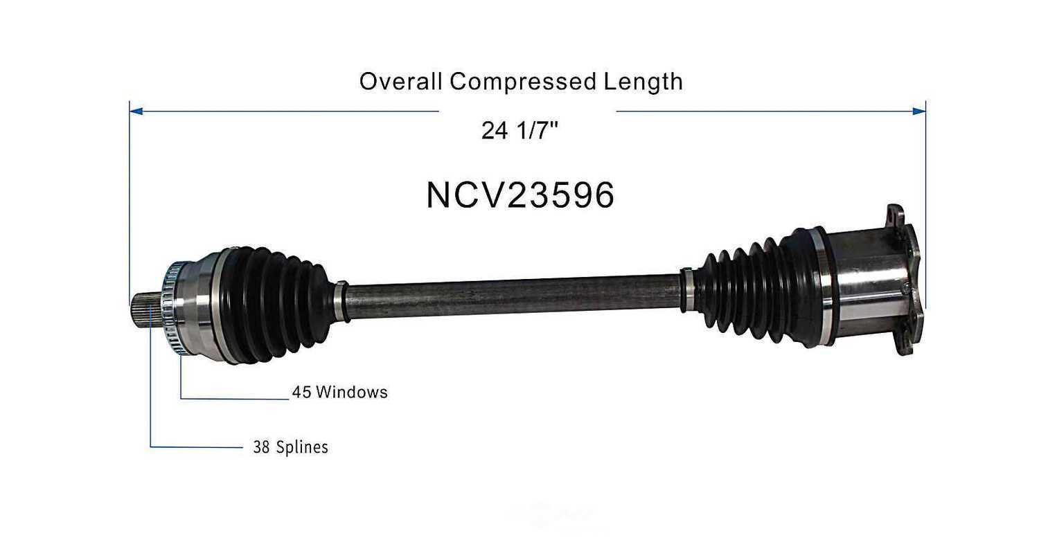 GSP NORTH AMERICA INC. - New CV Axle (Front Right) - AD8 NCV23596