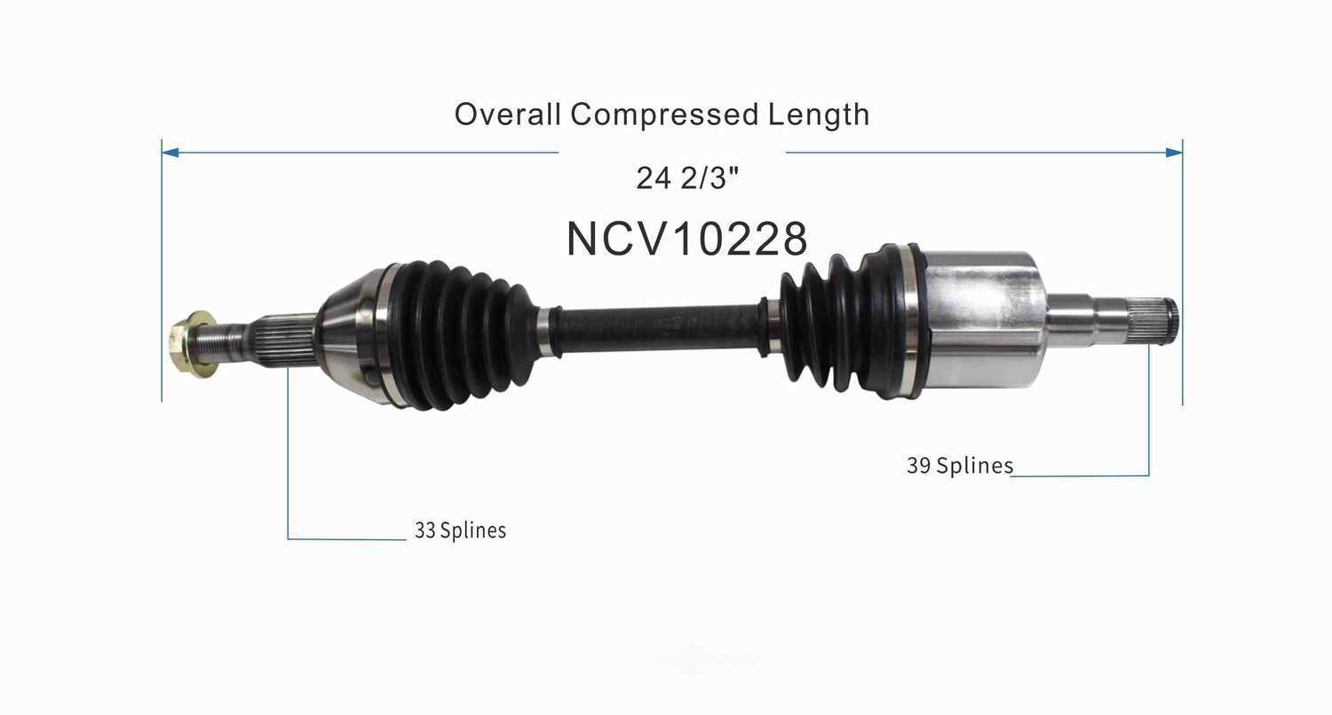 GSP NORTH AMERICA INC. - New CV Axle - AD8 NCV10228