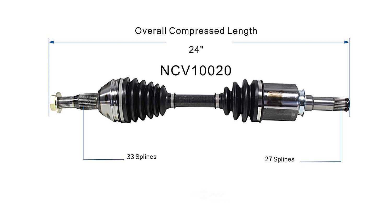 GSP NORTH AMERICA INC. - New CV Axle - AD8 NCV10020