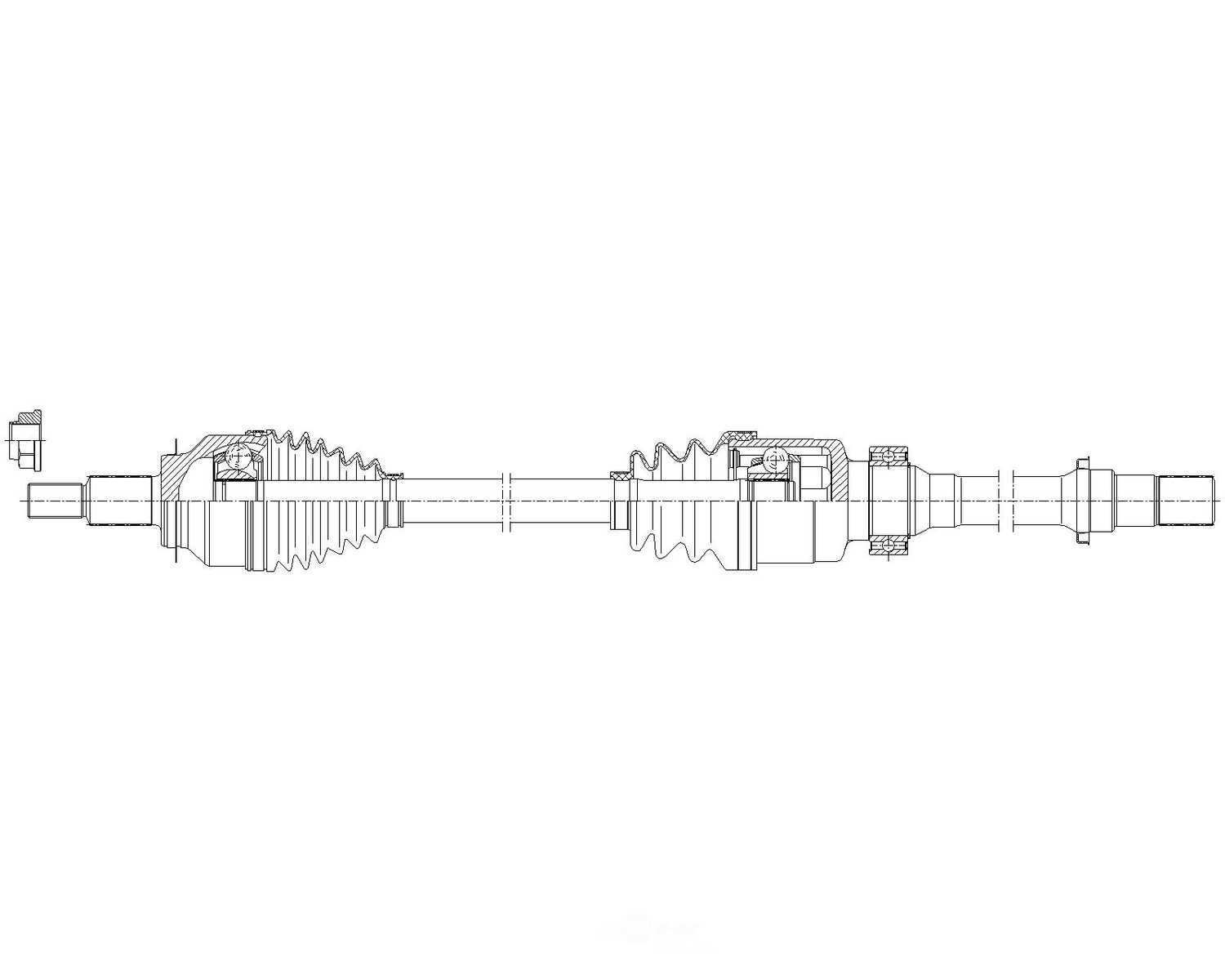 GSP NORTH AMERICA INC. - New CV Axle - AD8 - ncv47112