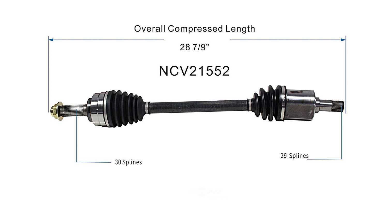 GSP NORTH AMERICA INC. - New CV Axle - AD8 NCV21552