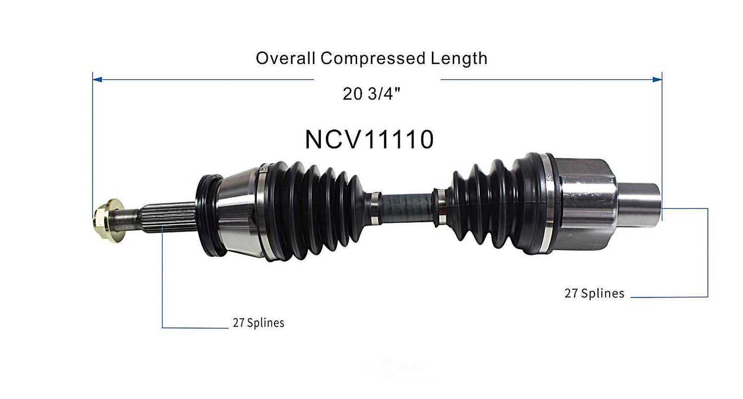 GSP NORTH AMERICA INC. - New CV Axle - AD8 NCV11110