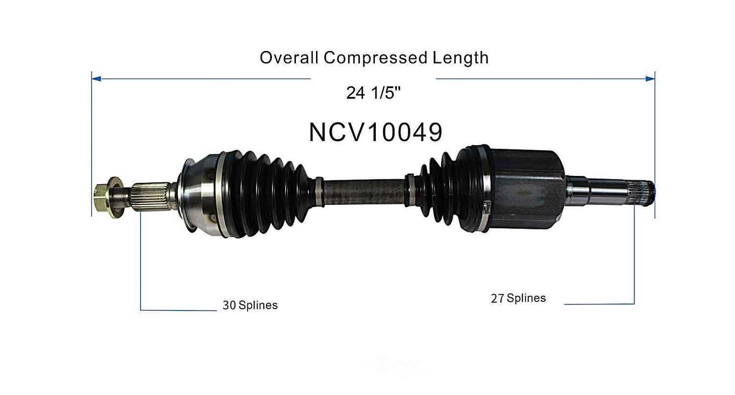 GSP NORTH AMERICA INC. - New CV Axle - AD8 NCV10049