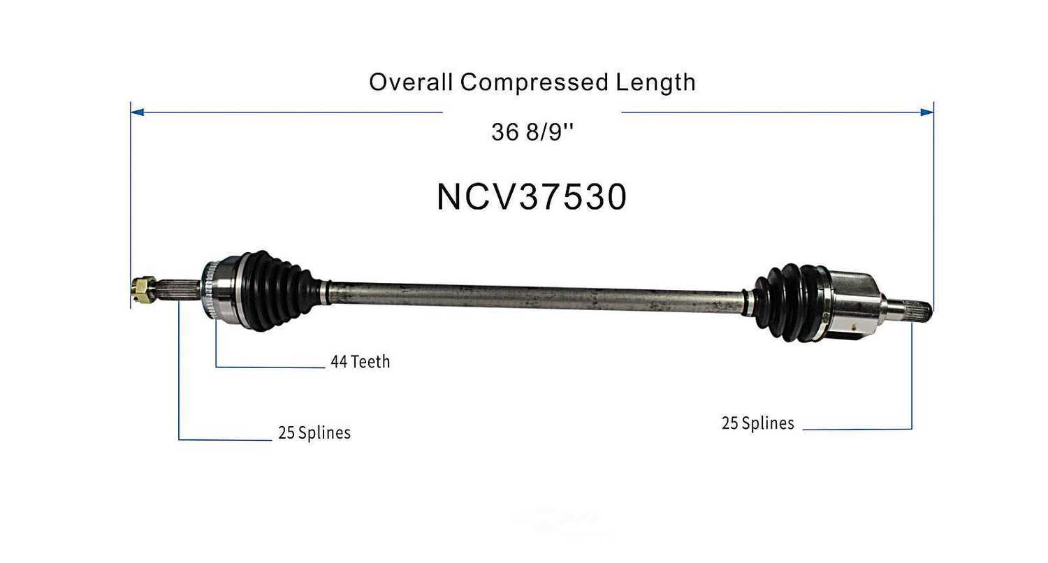 GSP NORTH AMERICA INC. - New CV Axle - AD8 NCV37530