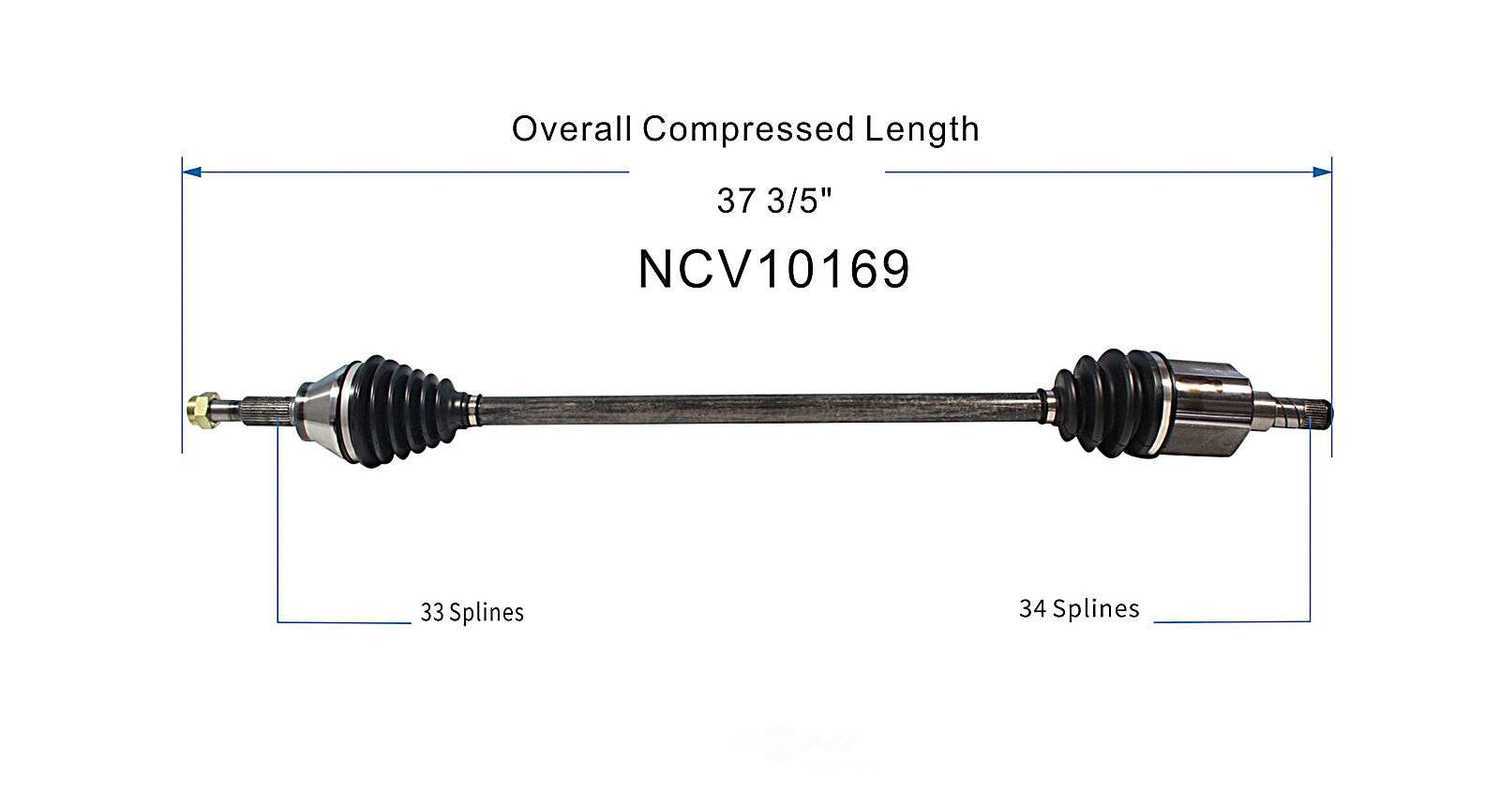 GSP NORTH AMERICA INC. - New CV Axle - AD8 NCV10169