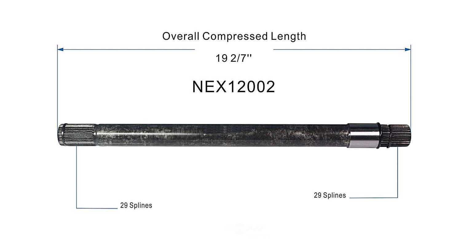 GSP NORTH AMERICA INC. - New Intermediate Shaft (Front Right) - AD8 NEX12002