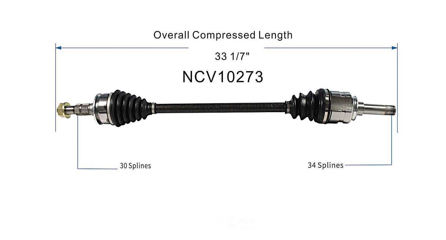 GSP NORTH AMERICA INC. - New CV Axle - AD8 NCV10273