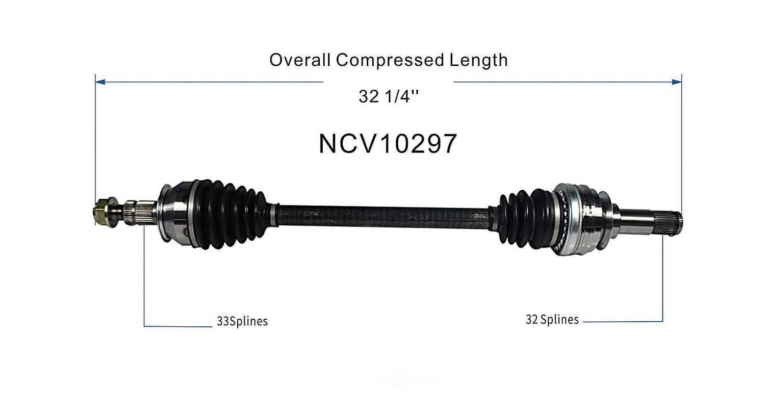 GSP NORTH AMERICA INC. - New CV Axle - AD8 NCV10297