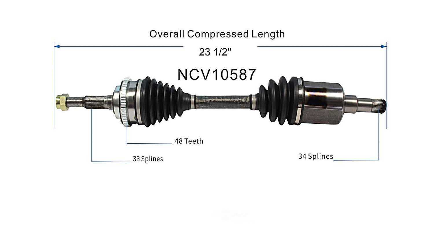 GSP NORTH AMERICA INC. - New CV Axle - AD8 NCV10587