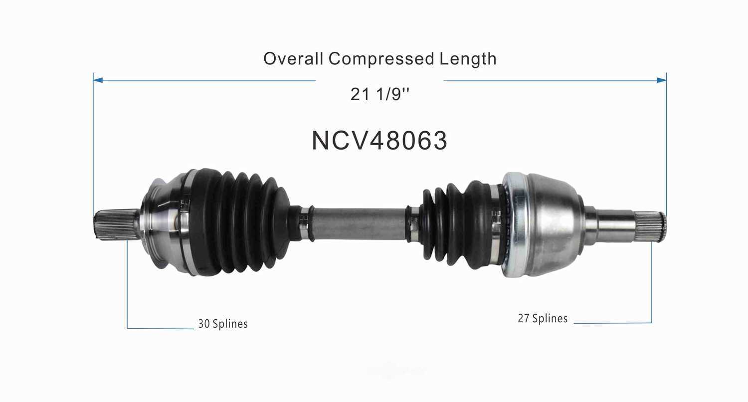 GSP NORTH AMERICA INC. - New CV Axle - AD8 NCV48063