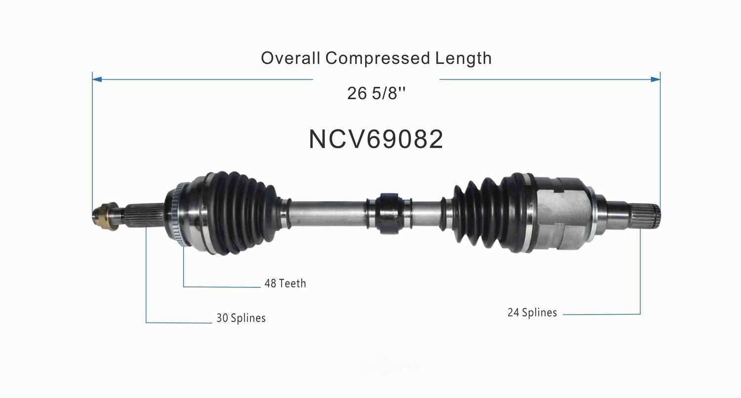 GSP NORTH AMERICA INC. - New CV Axle - AD8 NCV69082