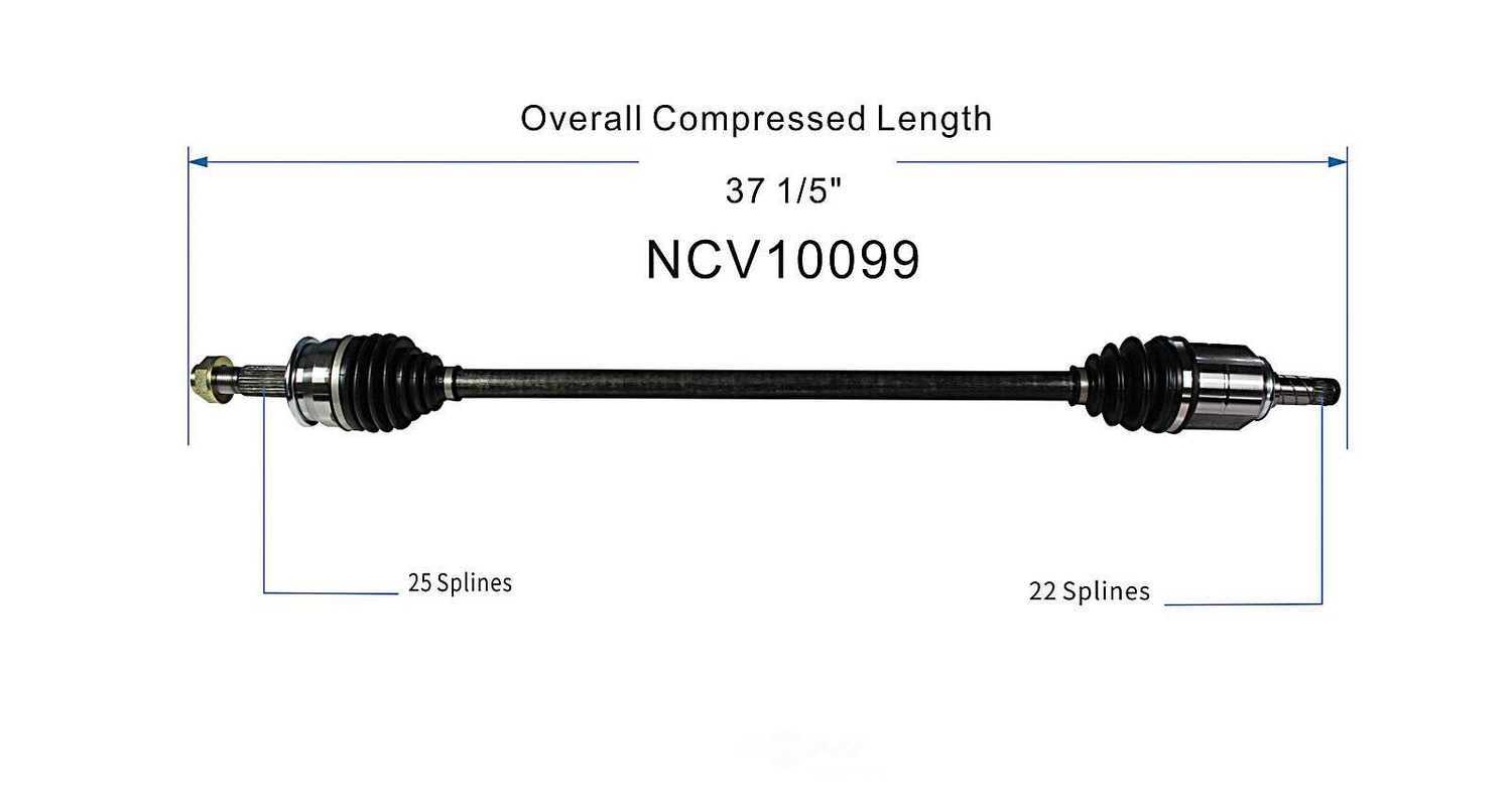 GSP NORTH AMERICA INC. - New CV Axle - AD8 NCV10099