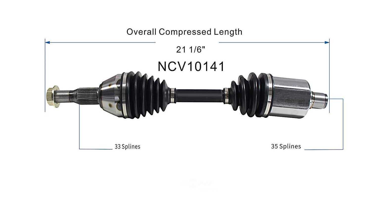 GSP NORTH AMERICA INC. - New CV Axle (Front Left) - AD8 NCV10141