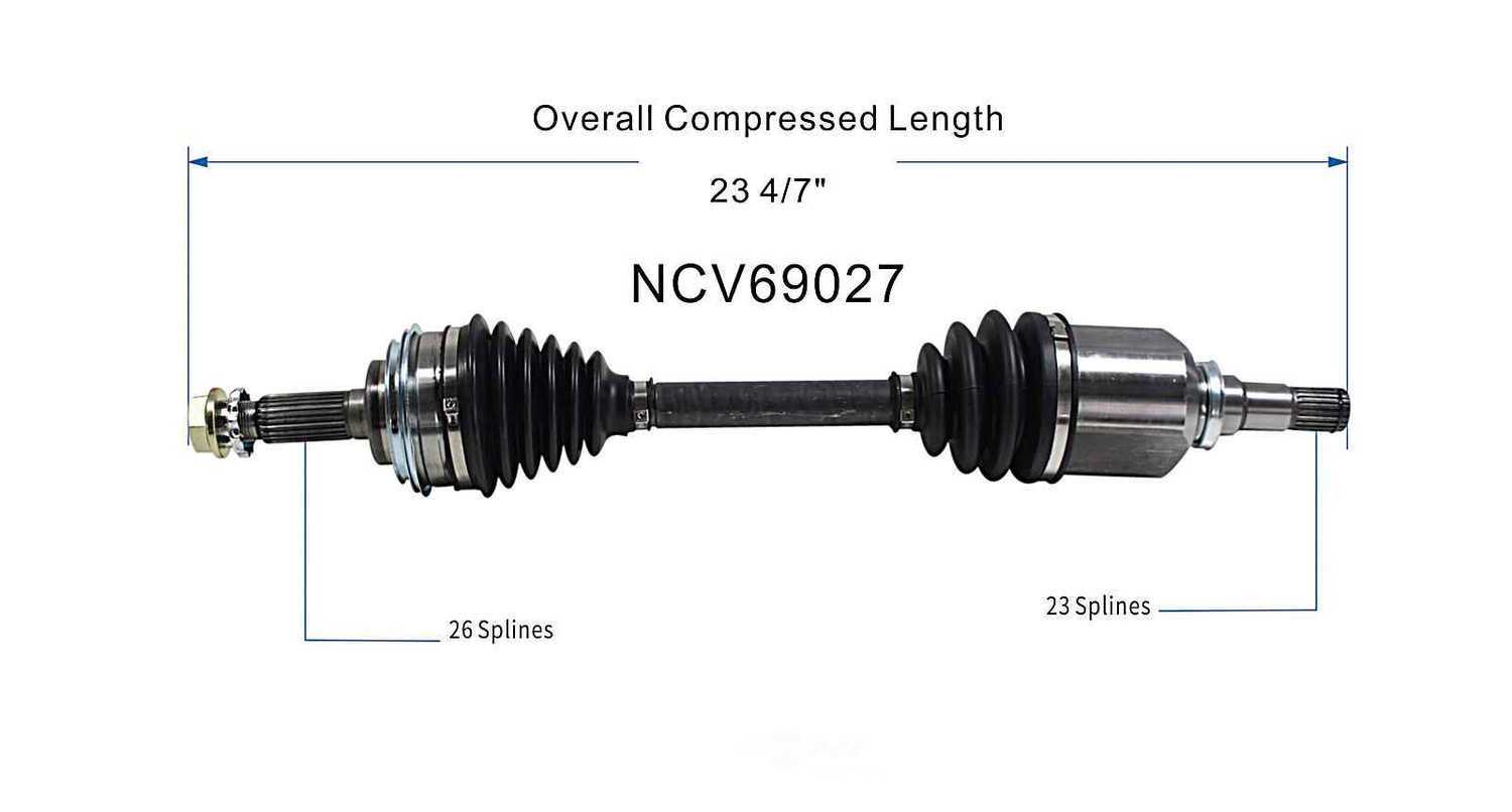 GSP NORTH AMERICA INC. - New CV Axle - AD8 NCV69027